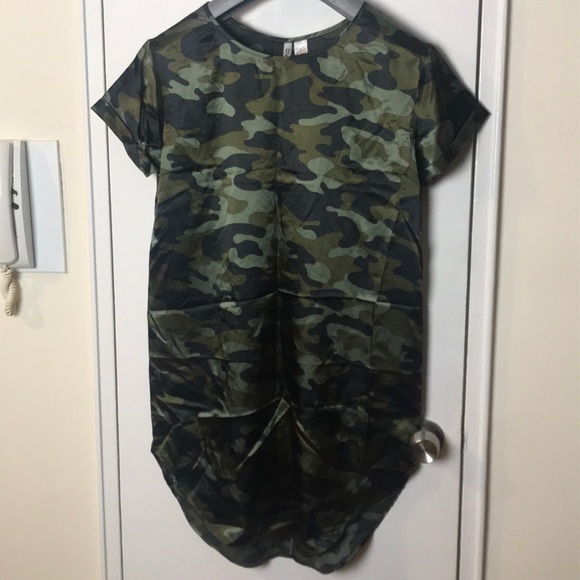 H&M Dresses & Skirts - NWT H&M Camo Shirt Dress Sz 10